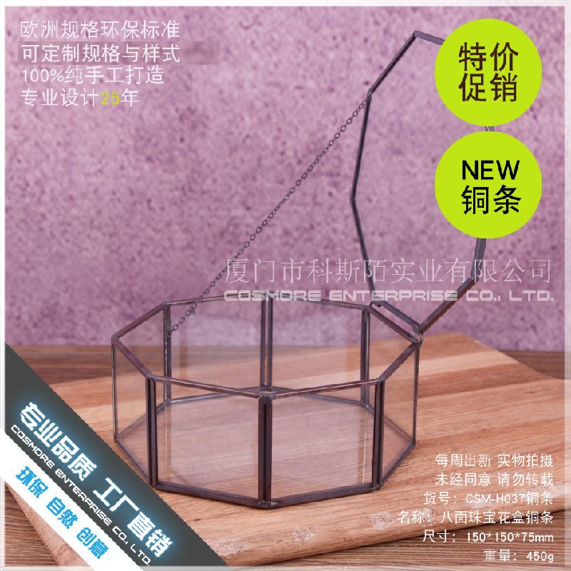 Chậu Đa Giác DG-245 Hộp trang sức bảy mặt, hoa thời đời, che, thép hình học kính cửa, đồ trang trí đa rễ