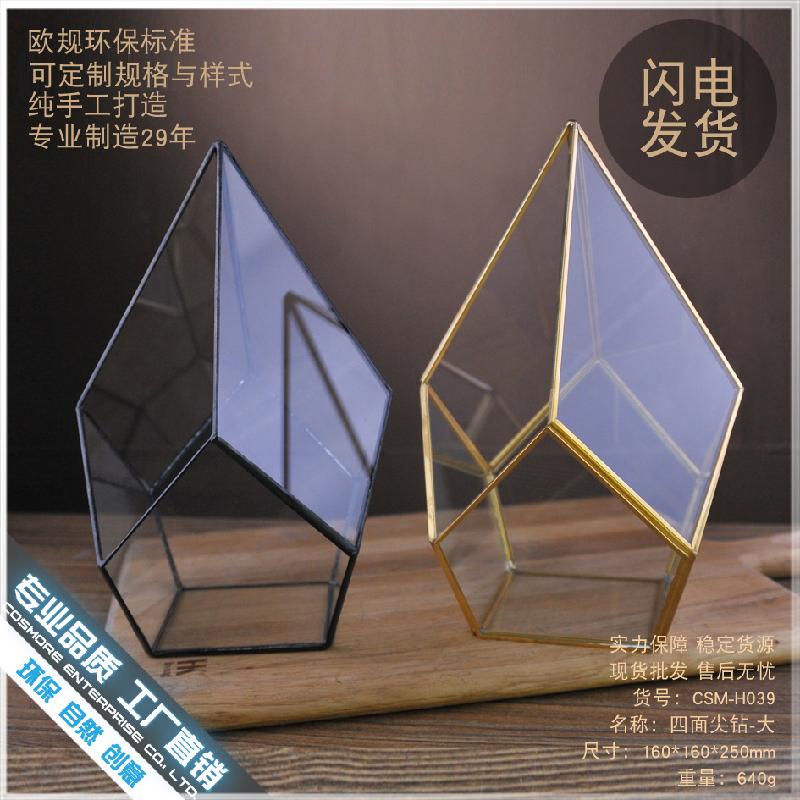 Chậu Đa Giác DG-87 Hoa nhỏ bất hợp lệ trong hộp với đá đầu bốn cạnh và cây thực vật đa thịt