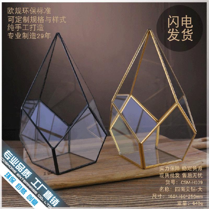 Chậu Đa Giác DG-87 Hoa nhỏ bất hợp lệ trong hộp với đá đầu bốn cạnh và cây thực vật đa thịt