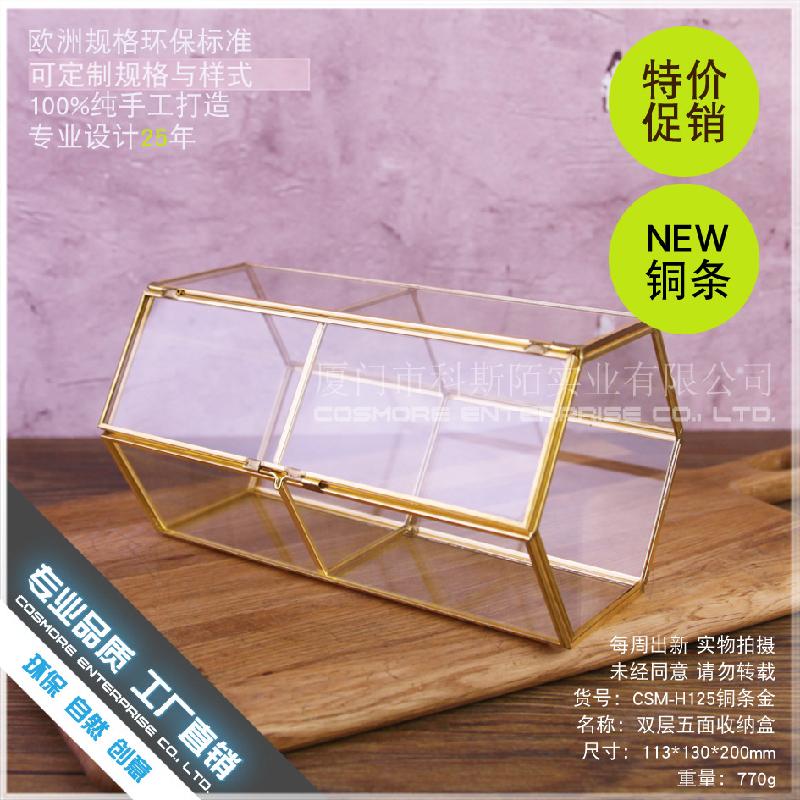 Chậu Đa Giác DG-158 Hộp gỗ gắn kín đôi tầng, năm mặt để lưu trữ kính hoa