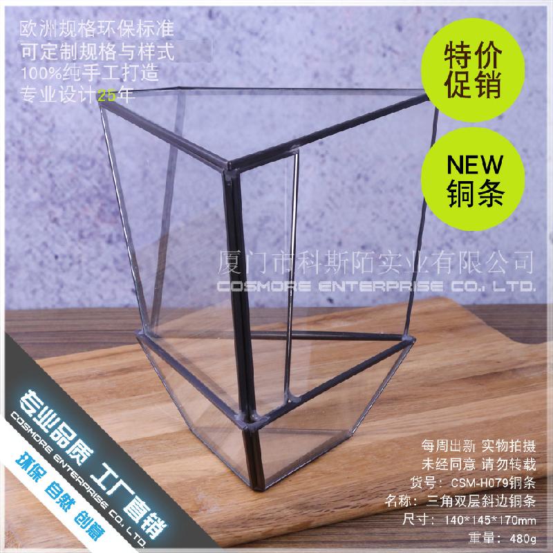 Chậu Đa Giác 创意苔藓微缩景观玻璃花房器皿造景流水花器多肉植物温室大棚花盆