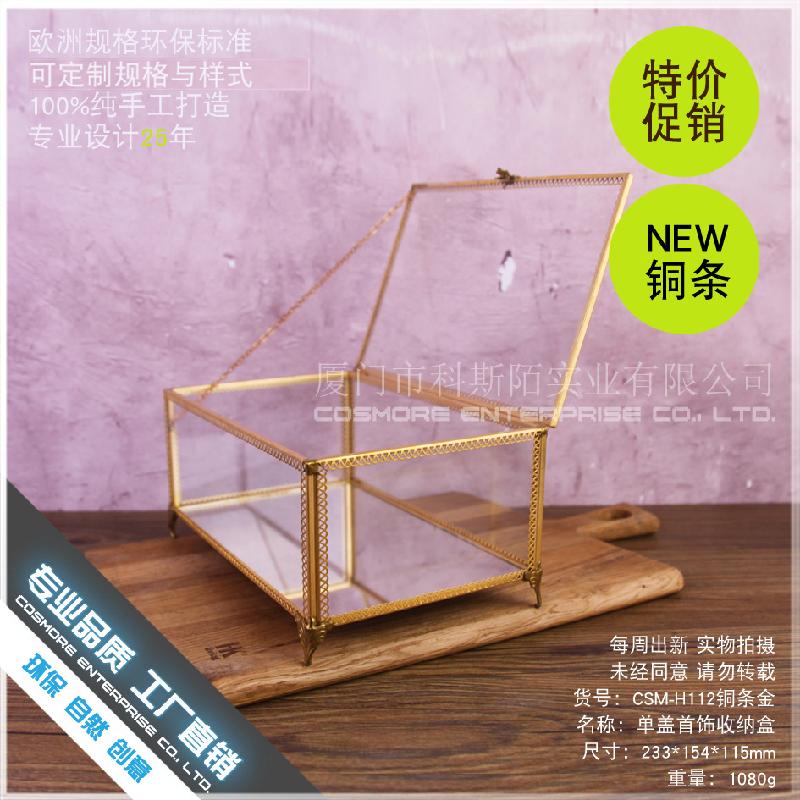 Chậu Đa Giác DG-157 Hộp gỗ chứa đồ trang sức, kính cường lực, hộp trang sức, hộp trang điểm, bàn trang điểm