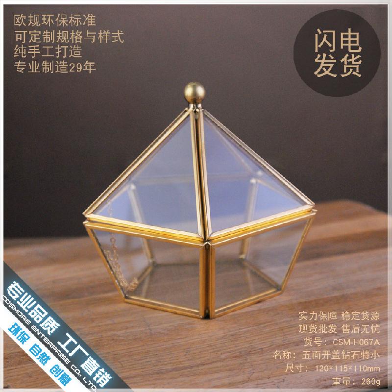 Chậu Đa Giác DG-17 Hộp kính bảo vệ trang sức, hộp kính nhựa bằng năm góc