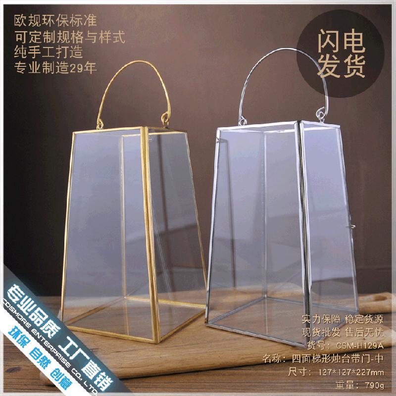 Chậu Đa Giác DG-141 Hộp gỗ để lưu trữ đèn lồng thời trang cổ điển Bắc Âu dạng tam giác cân