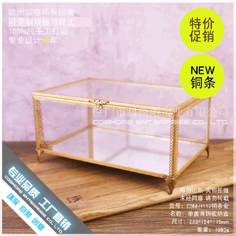 Chậu Đa Giác DG-157 Hộp gỗ chứa đồ trang sức, kính cường lực, hộp trang sức, hộp trang điểm, bàn trang điểm