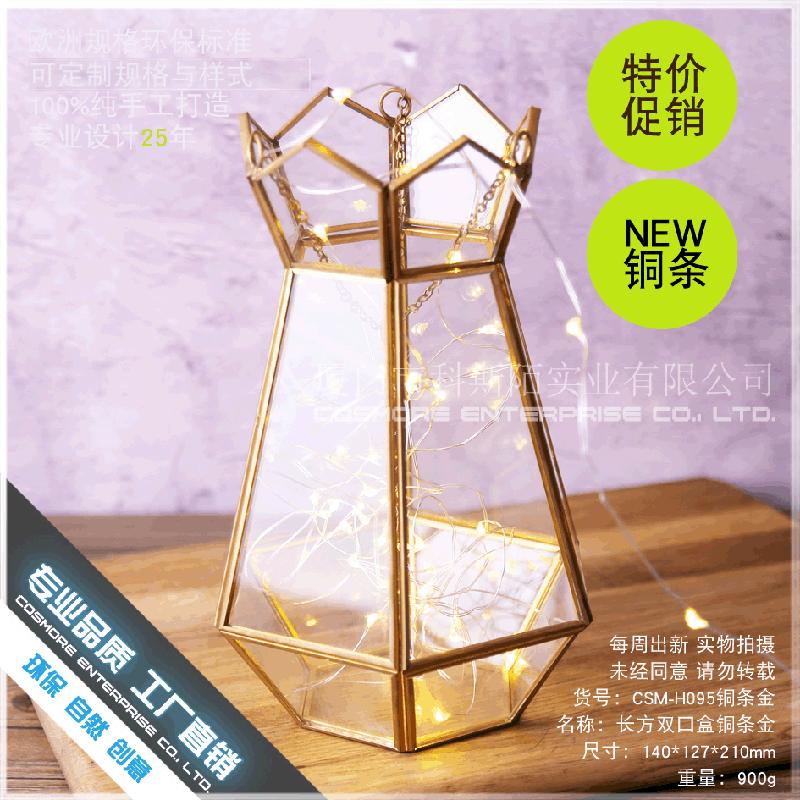 Chậu Đa Giác DG-184 Chậu hoa sắt thép treo LED, phong cách Bắc Âu đơn giản, sáng tạo, cây cỏ trang trí sang trọng, cá tính, treo hoa