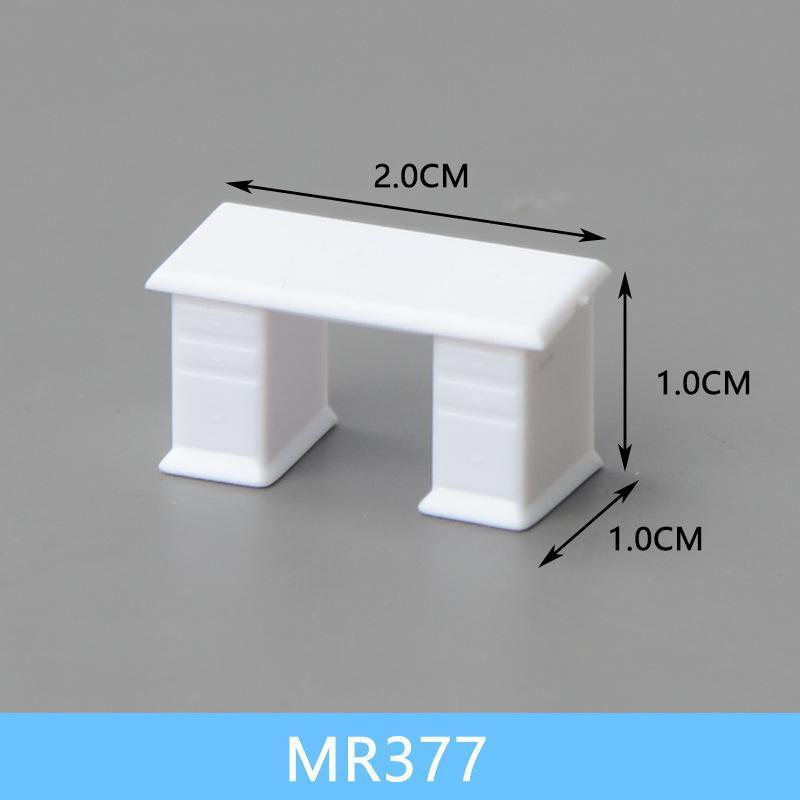 Mô hình bồn tắm nhà vệ sinh mini bàn ghế đầu giường 1/89 (JY-206)
