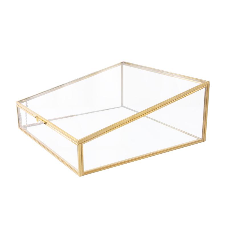 Hộp kính trang sức viền đồng cổ điển (DG-65)