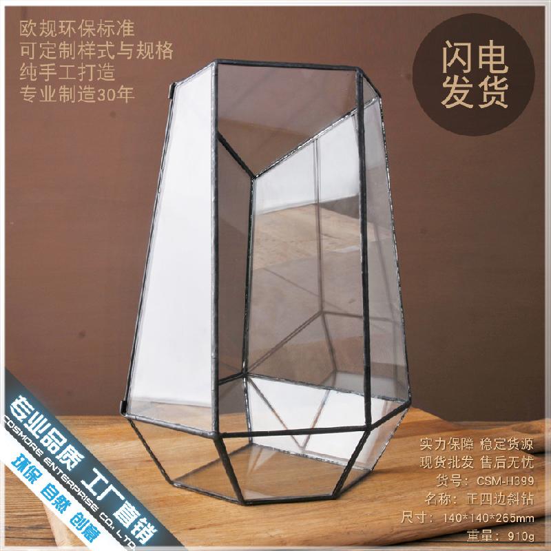 Chậu Đa Giác DG-2 Hộp kính cảnh quan nhỏ, bình hoa sinh mãi sáng tạo Chai thủy tinh thời trang trong suốt của nhà sản xuất bán sỉ