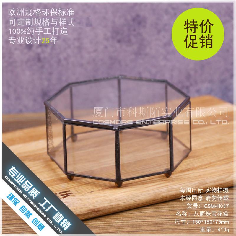 Chậu Đa Giác DG-245 Hộp trang sức bảy mặt, hoa thời đời, che, thép hình học kính cửa, đồ trang trí đa rễ