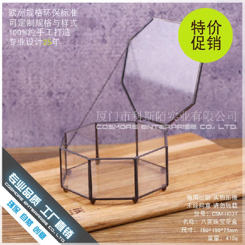 Chậu Đa Giác DG-245 Hộp trang sức bảy mặt, hoa thời đời, che, thép hình học kính cửa, đồ trang trí đa rễ