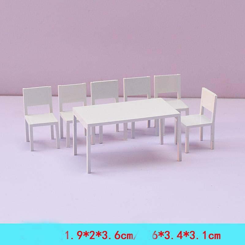 Mô hình mini hiện đại đồ nội thất giường sofa tủ bàn ăn 1/25 (JY-179)