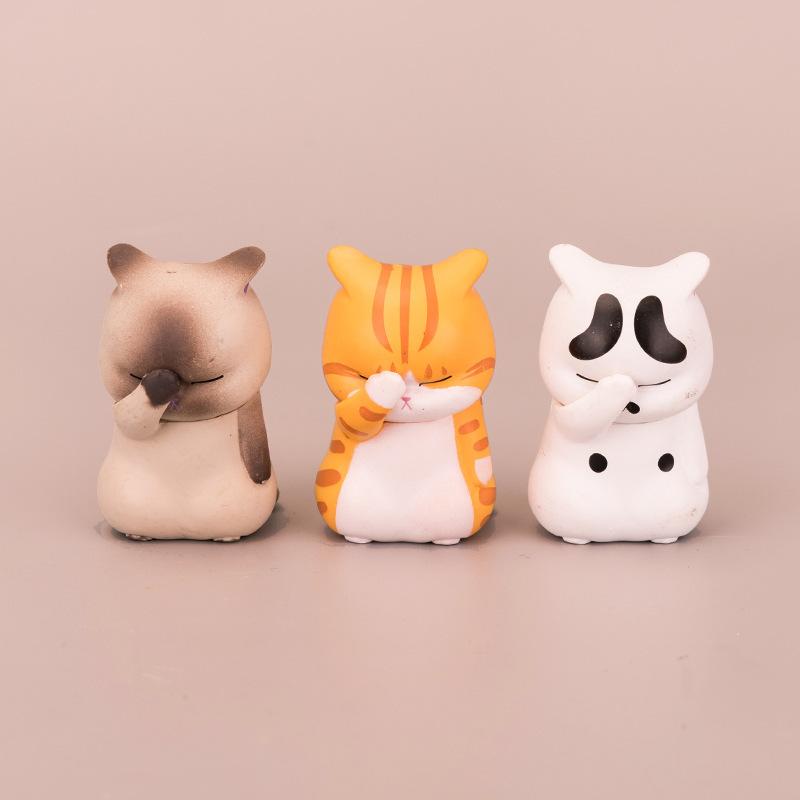 3 Mẫu, búp mèo tay đồ chơi dễ thương hoạt hình phụ kiện ZZ-1