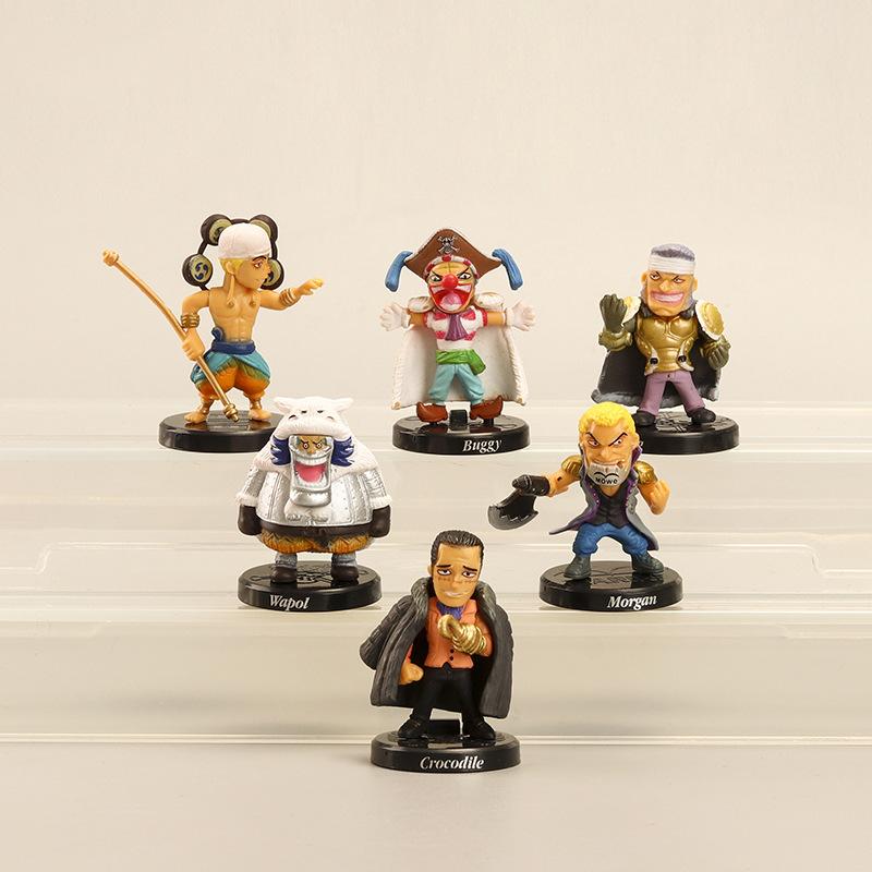 Bộ 12 đồ chơi tay cầm Hải tặc Vua của Q: Luffy, Red-Hair, Baki, Môn Đêm Ánh Trăng Môriya, Luffy. ZZ-122