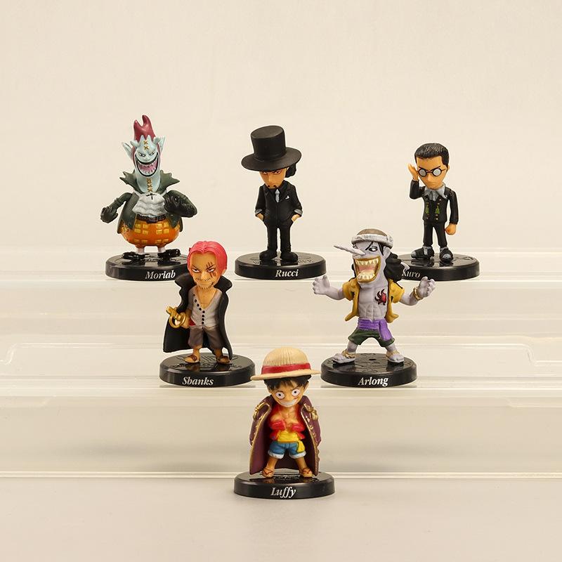 Bộ 12 đồ chơi tay cầm Hải tặc Vua của Q: Luffy, Red-Hair, Baki, Môn Đêm Ánh Trăng Môriya, Luffy. ZZ-122