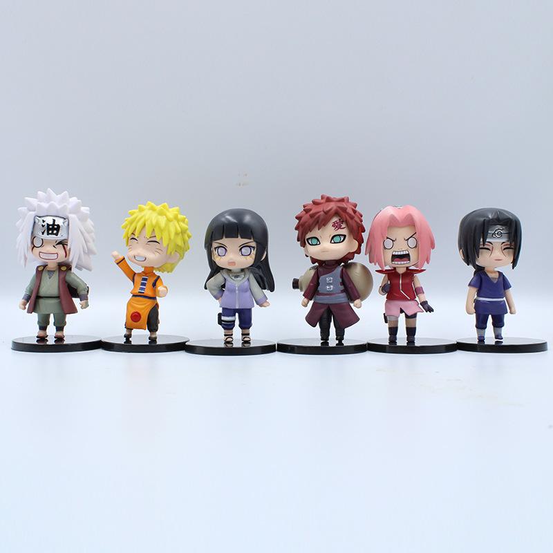 Bộ 6 đồ chơi bộ trưởng Naruto thế hệ thứ hai: Naruto, Sasuke, Sakura, Orochimaru, Shikamaru, Kankuro. ZZ-818