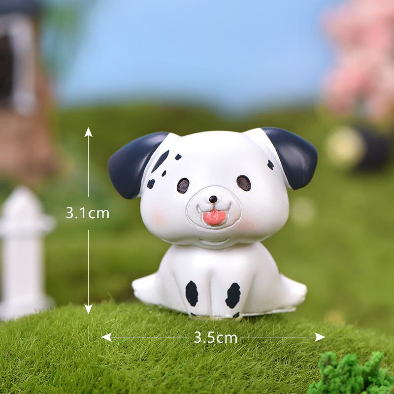 Gia đình chó Corgi, Samoyed trang trí chậu cây mini (ZC-642)