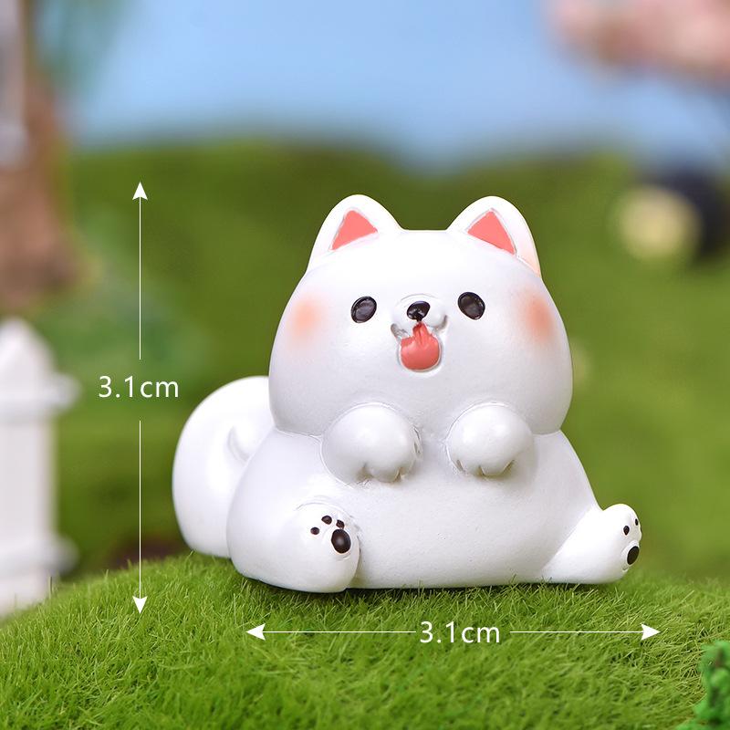 Gia đình chó Corgi, Samoyed trang trí chậu cây mini (ZC-642)