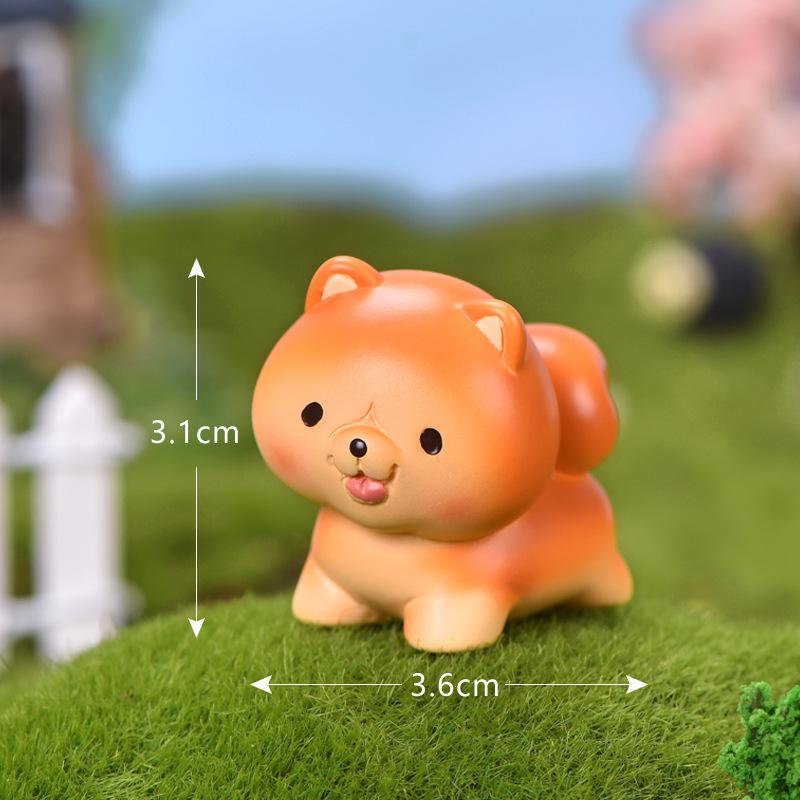 Gia đình chó Corgi, Samoyed trang trí chậu cây mini (ZC-642)