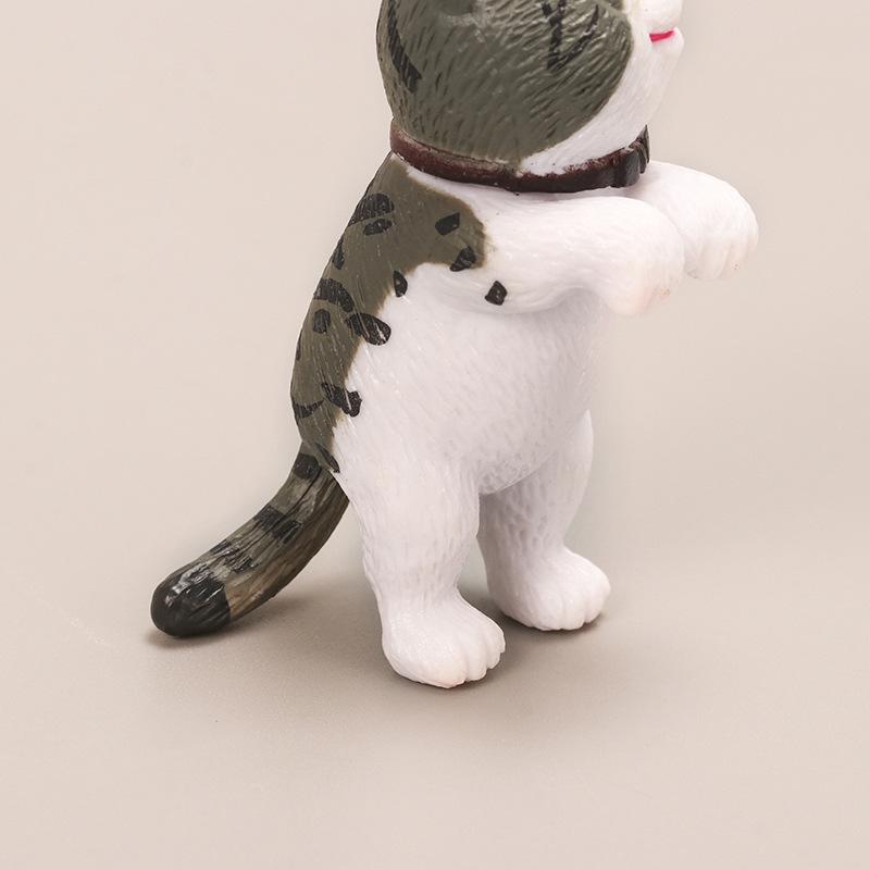 6 mẫu bộ đồ chơi mèo đứng để làm quà tặng phụ kiện đồ họa truyện tranh nhỏ mèo con vật búp bê đồ nhỏ cảnh quan. ZZ-796