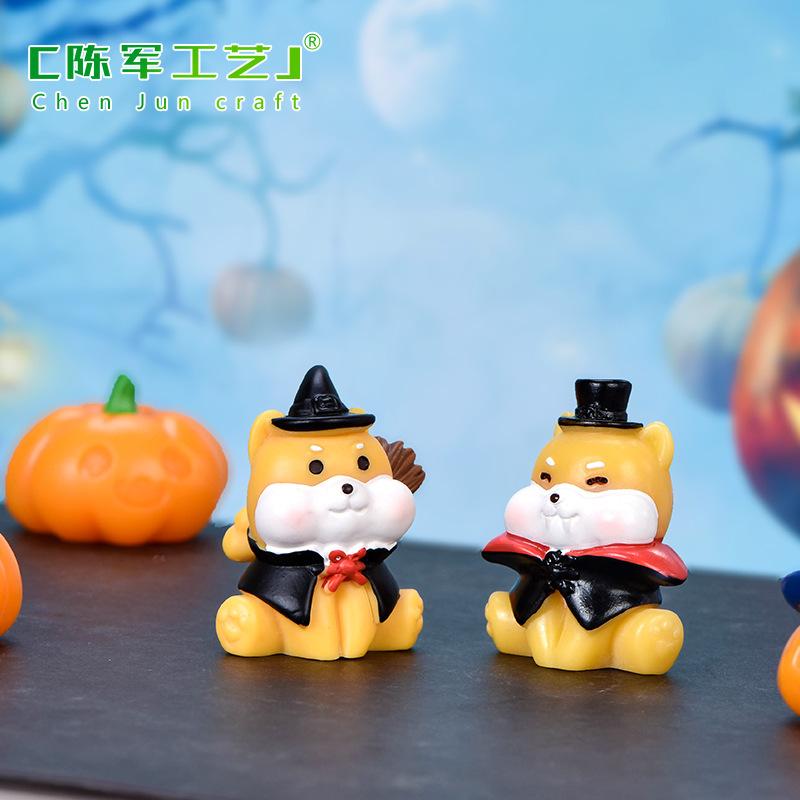 Tiểu cảnh ma và bí ngô Halloween, phụ kiện trang trí cây cảnh (ZC-545)