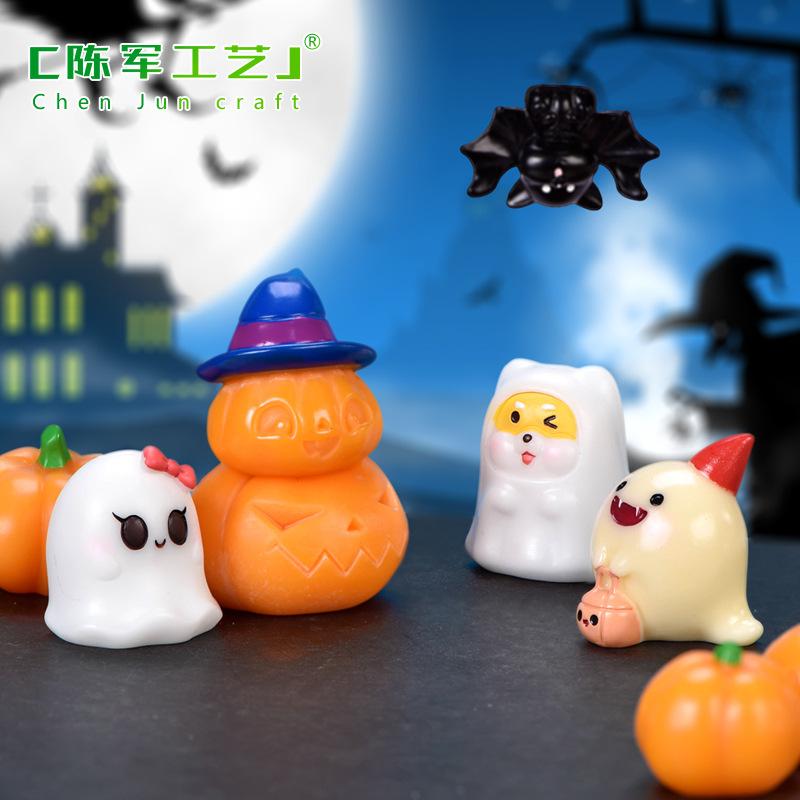 Tiểu cảnh ma và bí ngô Halloween, phụ kiện trang trí cây cảnh (ZC-545)