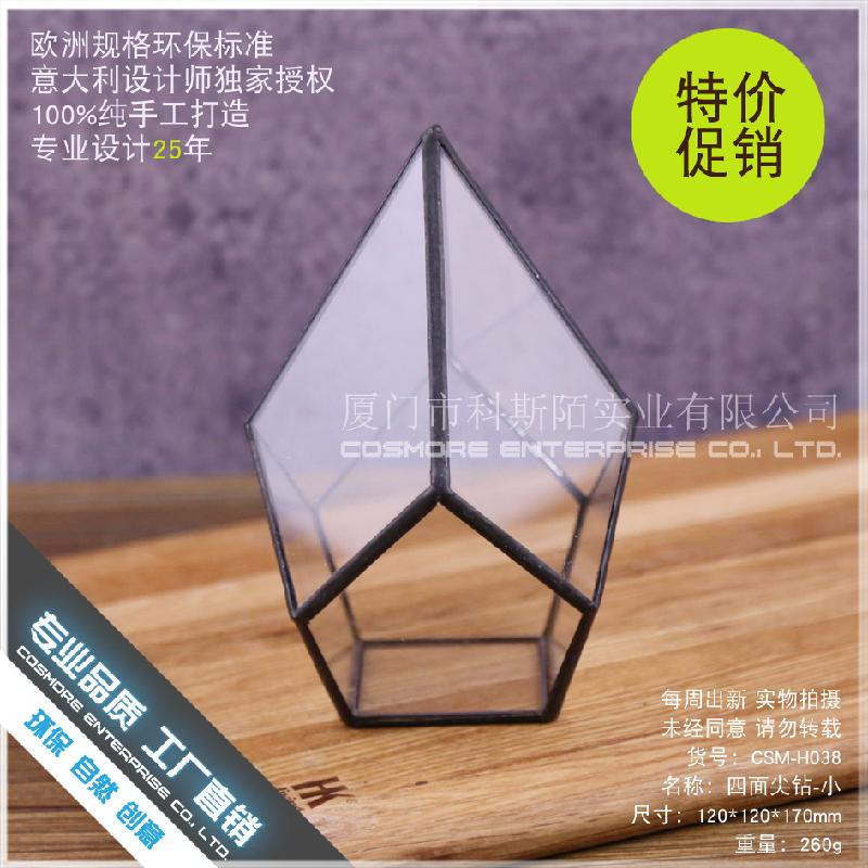 Chậu Đa Giác DG-88 Hộp hoa kính sáng tạo, chén thủy tinh, đèn bàn, hộp hoa