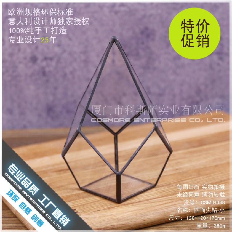 Chậu Đa Giác DG-88 Hộp hoa kính sáng tạo, chén thủy tinh, đèn bàn, hộp hoa