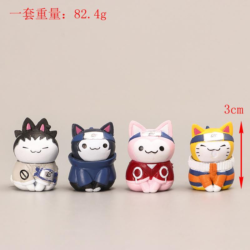 8 bức tranh đồ chơi tay của mèo Naruto: Mèo nhỏ, Mỹ Nhân, Zabuza, Kaka, Iruka, Haruno, Yota, Kakuzu. ZZ-3