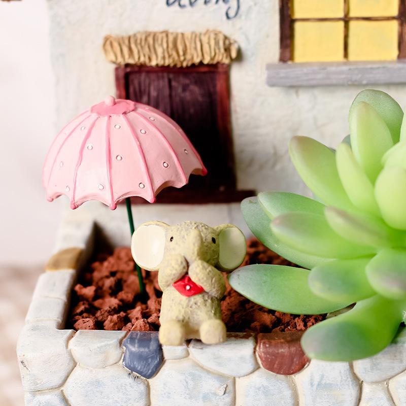 Chậu Cây Resin Que cắm hoa hình bóng bay resin phong cách Zakka, phụ kiện DIY chậu cây mọng nước (RG-281)