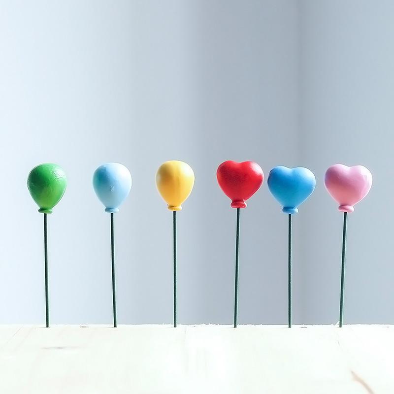 Chậu Cây Resin Cắm hoa hình bóng bay resin, phụ kiện tiểu cảnh DIY, trang trí chậu cây mọng nước (RG-145)