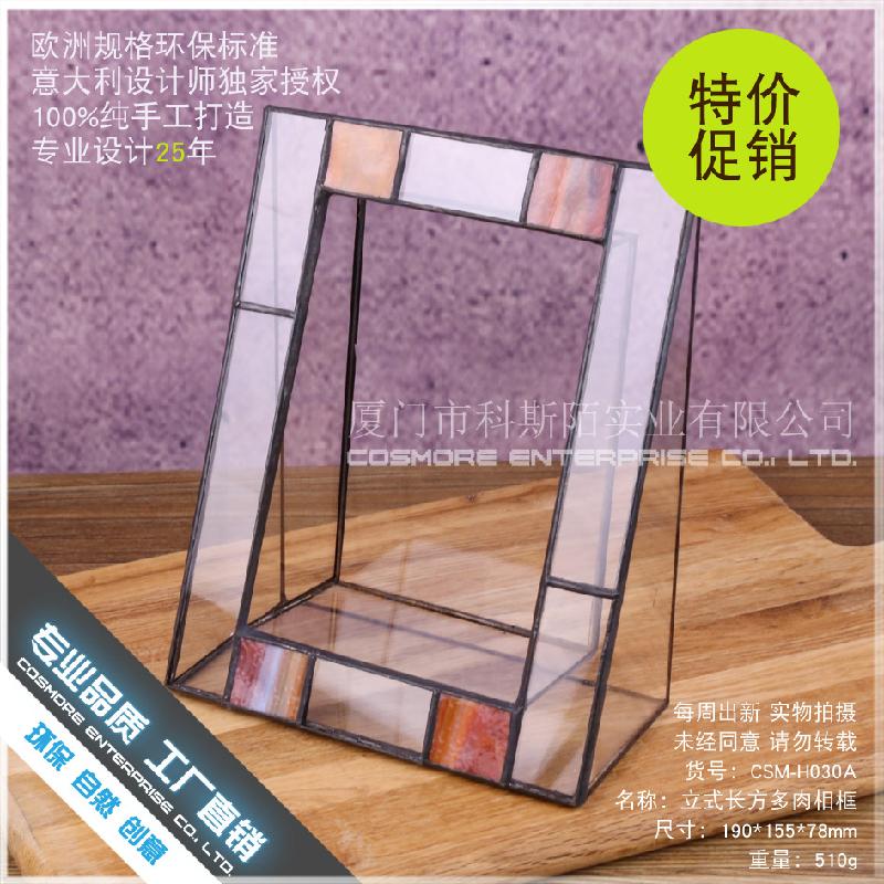 Chậu Đa Giác DG-27 Khung hình chữ nhật nhiều thực vật mầm non, thảo mộc, khung cảnh nhỏ bất quy tắc, kính bền đời, hoa nhỏ phân phối sỉ