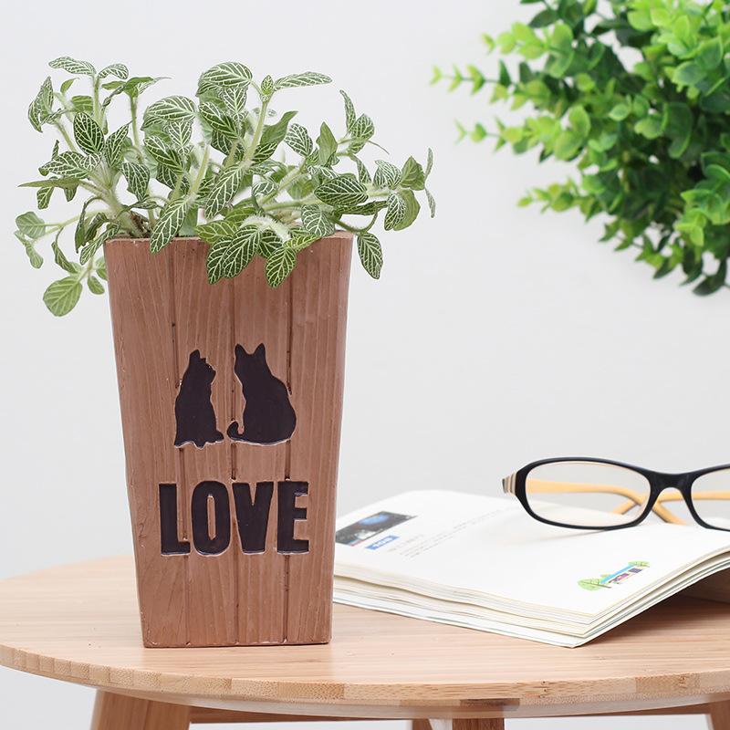 Chậu Cây Resin Chậu cây resin hình vuông cỡ lớn, chậu cây trang trí khách sạn, văn phòng và sân vườn (RG-276)