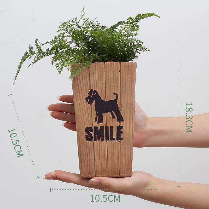 Chậu Cây Resin Chậu cây resin hình vuông cỡ lớn, chậu cây trang trí khách sạn, văn phòng và sân vườn (RG-276)