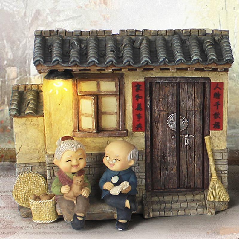 Tượng cặp đôi ông bà Zakka, trang trí nhà, quà tặng ý nghĩa (BS-52)