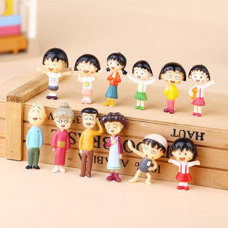 Bộ gia đình của nhân vật Tomoko nhỏ, đồ chơi tự làm, cặp khóa đeo. ZZ-52
