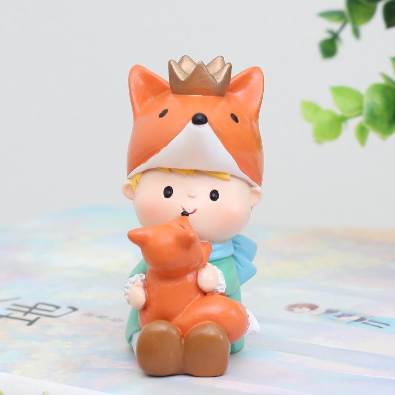 Chậu Cây Resin Tượng hoàng tử bé resin phong cách Zakka, đồ trang trí xe hơi, bánh kem và bàn làm việc (RG-119)