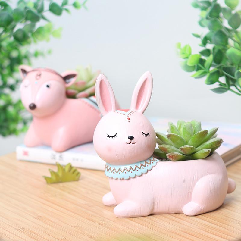 Chậu Cây Resin Chậu cây mọng nước resin phong cách Mỹ, chậu mini để bàn văn phòng, đồ trang trí tiệc (RG-142)