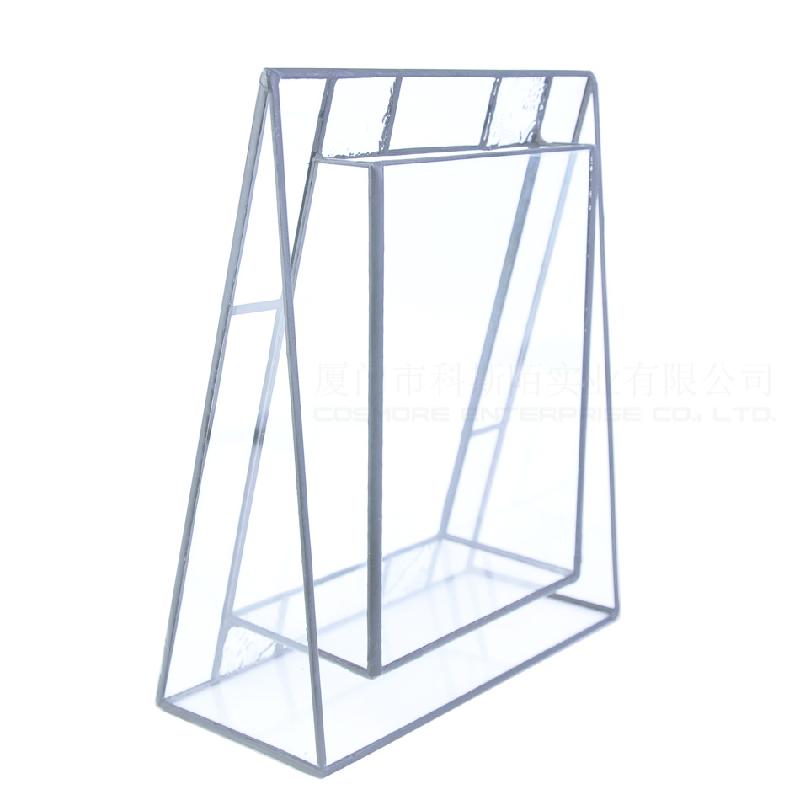 Chậu Đa Giác DG-27 Khung hình chữ nhật nhiều thực vật mầm non, thảo mộc, khung cảnh nhỏ bất quy tắc, kính bền đời, hoa nhỏ phân phối sỉ