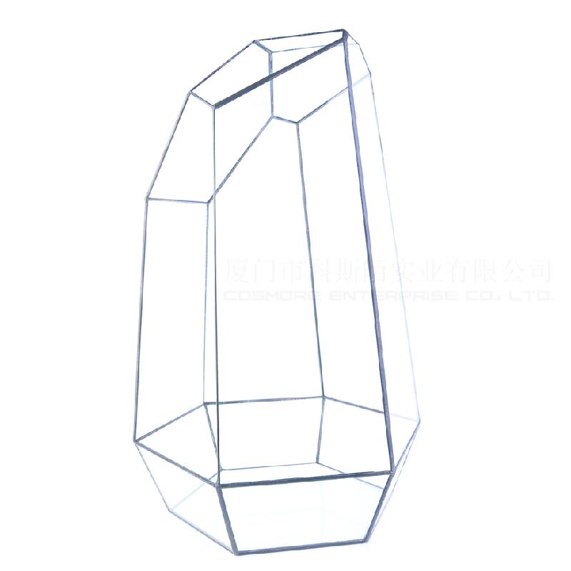 Chậu Đa Giác DG-43 Cắt bốn mặt to lớn, cây thực vật thịt nhiều, thảo mộc, cảnh quan nhỏ, kính vừa không đều, hoa bền vững nhỏ trong hộp