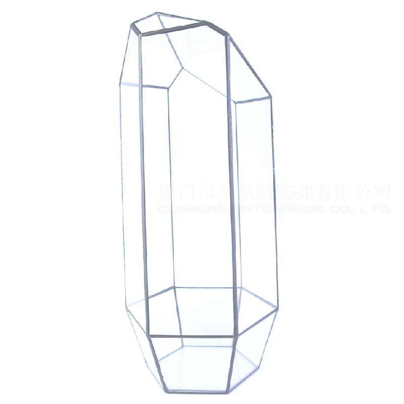 Chậu Đa Giác DG-258 Cắt lẻ 6 mặt, gọn gàng, cây thực vật tảo, thảo mộc, cảnh nhỏ độc đáo, kính không định hình, hoa nhỏ bền đời, hộp sỉ