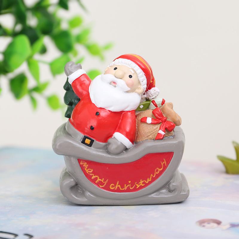 Chậu Cây Resin Tượng ông già Noel resin phong cách Zakka, đồ trang trí Giáng Sinh, phòng trẻ em và bàn làm việc (RG-268)