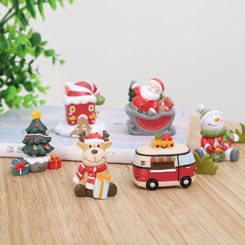 Chậu Cây Resin Tượng ông già Noel resin phong cách Zakka, đồ trang trí Giáng Sinh, phòng trẻ em và bàn làm việc (RG-268)