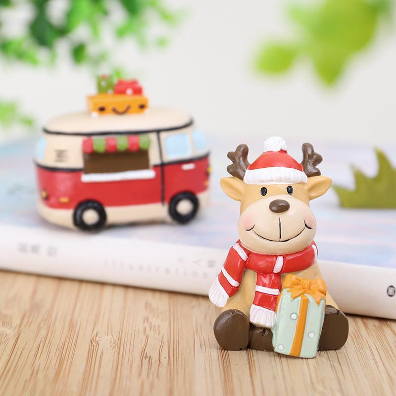 Chậu Cây Resin Tượng ông già Noel resin phong cách Zakka, đồ trang trí Giáng Sinh, phòng trẻ em và bàn làm việc (RG-268)