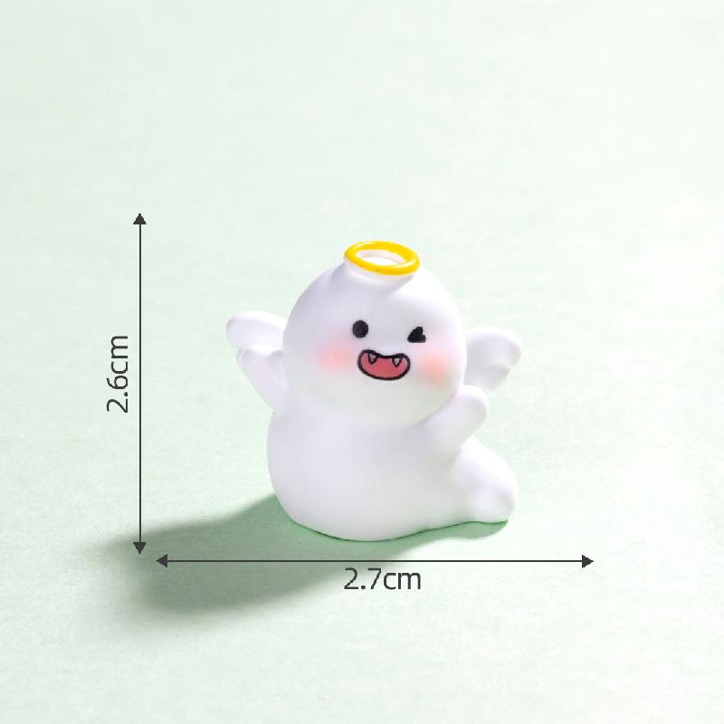 Tiểu cảnh ma Halloween nhỏ phát sáng DIY, phụ kiện tiểu cảnh mini treo bàn resin cute (ZC-1434)