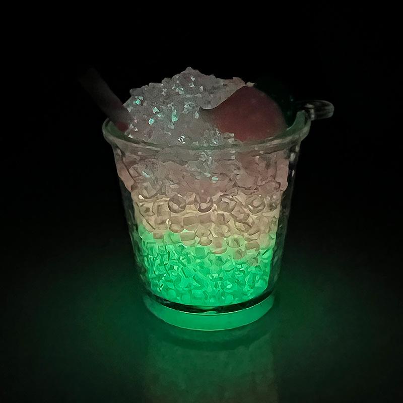 新款夜光立体沙冰杯 diy饰品配件钥匙扣挂件卡通潮玩摆件挂件批发