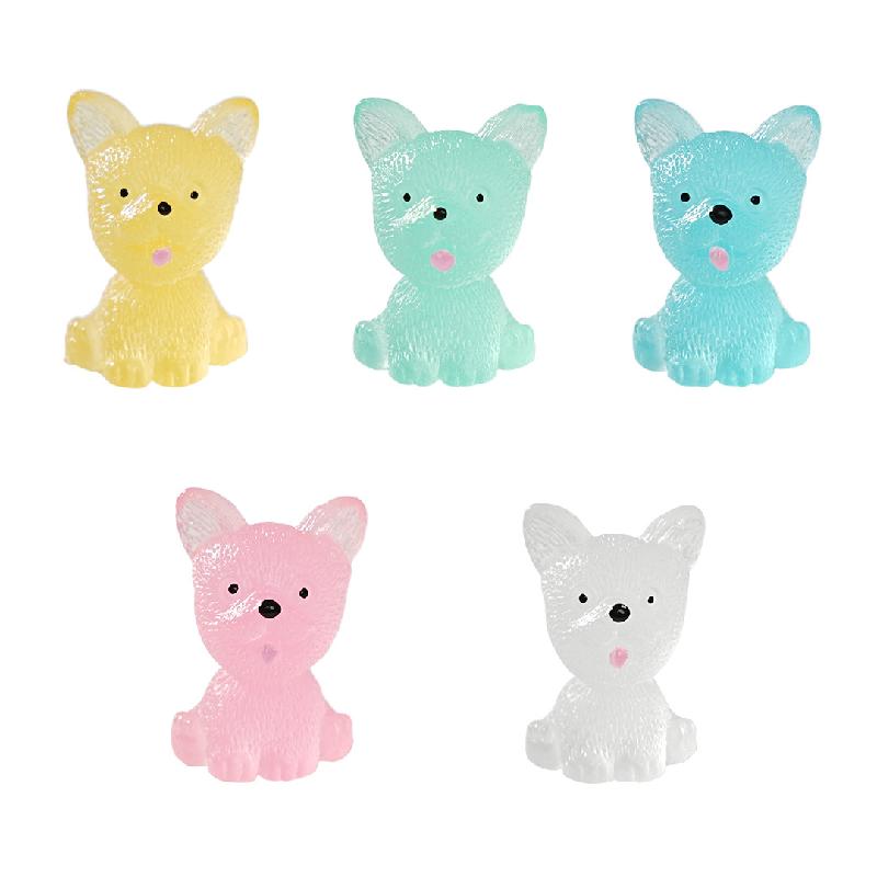 微景观创意夜光小狗园艺造景 DIY装饰品配件迷你汽车载桌面小摆件