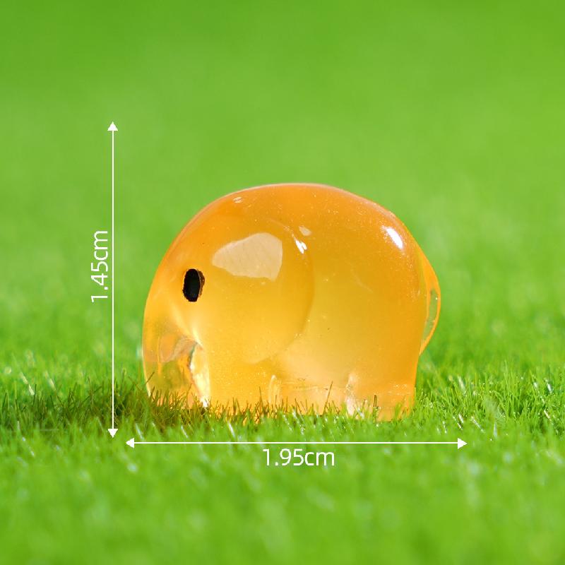 Tiểu cảnh voi phát sáng mini trang trí chậu cây DIY (ZC-1100)