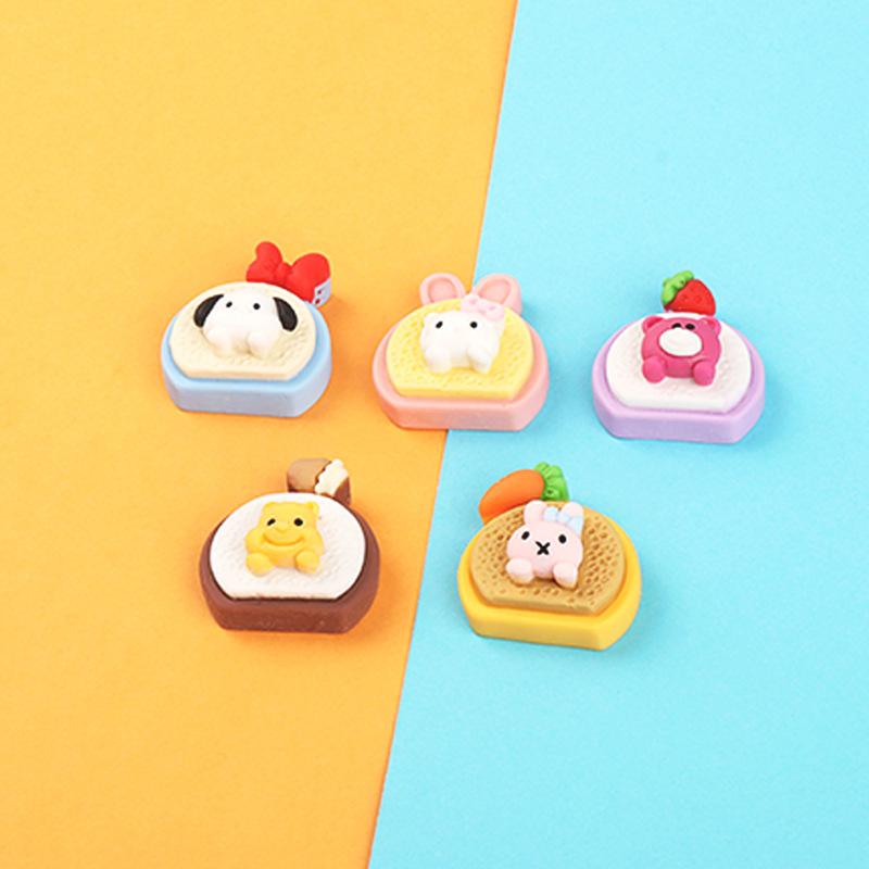 Charm LaBuBu 卡通萌粒 仿真小甜豆树脂配件奶油胶手机壳钥匙扣挂件diy发夹