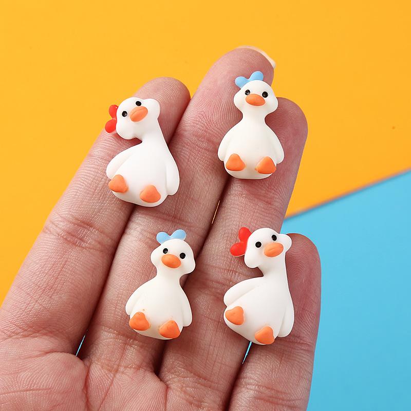 Charm vịt nghiêng đầu DIY trang trí vỏ điện thoại (FF-512)